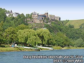 Burg Rheinfels oberhalb von St. Goar am Rhein.