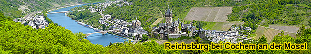 Moselschifffahrt bei Cochem auf der Mosel unterhalb der Reichsburg