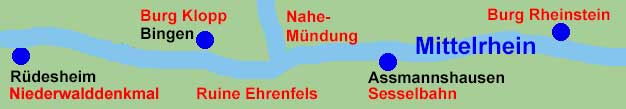 Schiffsrundfahrt Rheinschifffahrt Rdesheim, Bingen, Assmannshausen, Burg Rheinstein